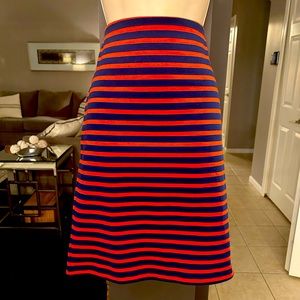 Old Navy - Blue/Orange Striped Cotton Skirt. S.